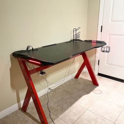 【FLASH SALE/END TMR】 Brand New 47” Gaming Desk With LED Lights