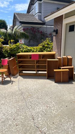 Oak dresser & chairs