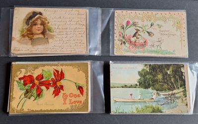 1900s Postcards Postmake Pre-1910 - Lot of 56 - People, Animal, Floral, Landmarks