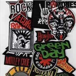 (10) Lot Assorted Of Rock n Roll Punk Band Iron / Sew-On Patches