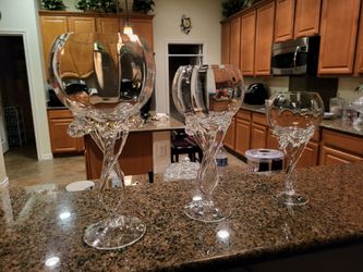 Crystal 3P set vases crystal from Poland
Small medium and large beautiful heavy