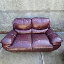 Leather Reclining Sofa