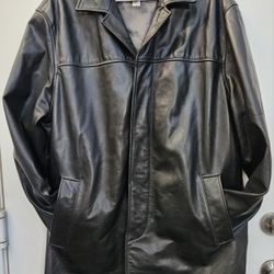 Banana Republic Black Genuine Leather Jacket size XL