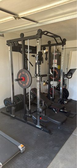 Major Lutie Smith Machine Power Cage with Bench and Weights $1000 - OBO