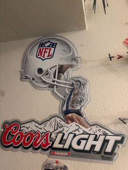 Coors light and Budweiser metal signs official license