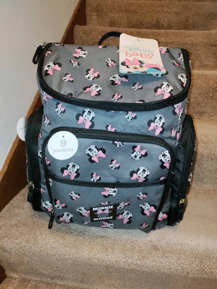 Minnie mouse Disney Baby Back Pack Diaper Bag! New w/tags!