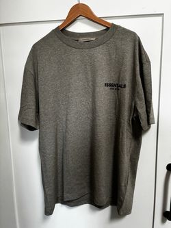 Essentials Fear of God ESSENTIALS Men’s Large Gray Logo Crew Neck Short Sleeve Tee
