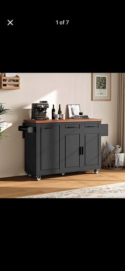 Brand New Luxury Black Kitchen Island Cart For 160