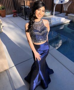 Royal Blue 2 piece Prom/Ball dress from Haute House Couture size 2-3