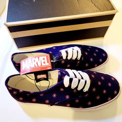 Marvel Captain America “Classic Sneekr” Canvas Shoes – Size W 10.5 / M 9 – NEW in Box
