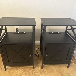 Night Stands / Side Tables With Power Outlet 
