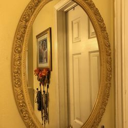 Oval Antique Mirror