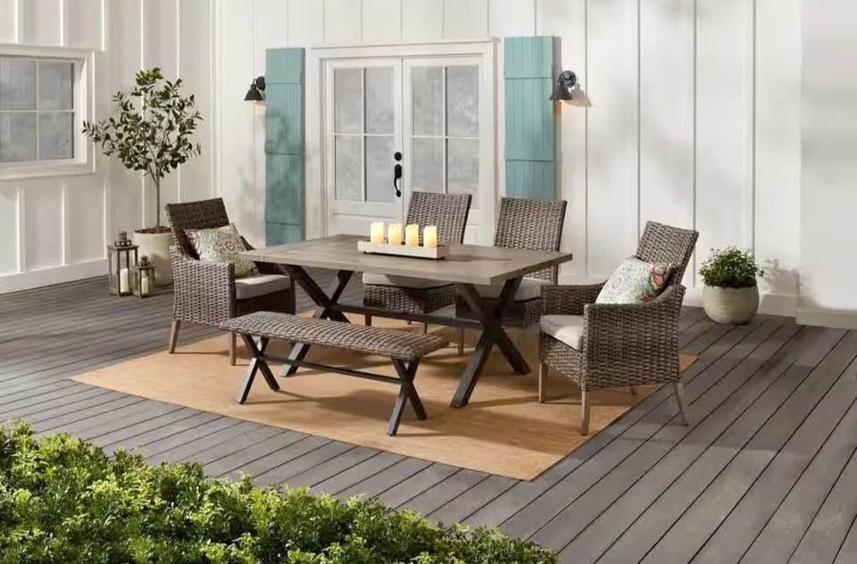 6 Piece Outdoor Patio Dining Set
