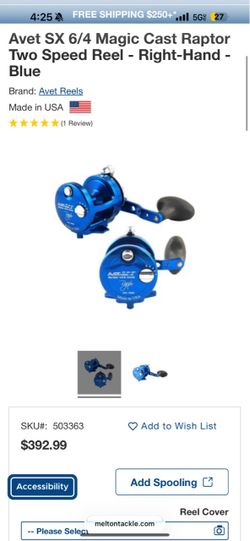 Avet SX 6/4 Magic Cast Raptor Two Speed Reel