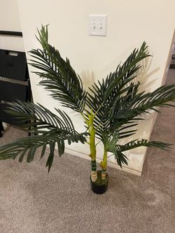 Fake palm tree plant