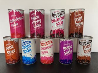Vintage 1970’s Yummy Brand Soda Pop Cans. 