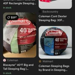 Brand New Coleman Sleeping Bag