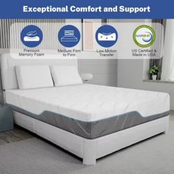 10" Dyonery Full Size Mattress - Extra Firm - Fiberglass Free