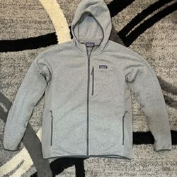 Patagonia Performance Better Sweater Hoodie Womens L Gray Full Zip Fleece Logo
