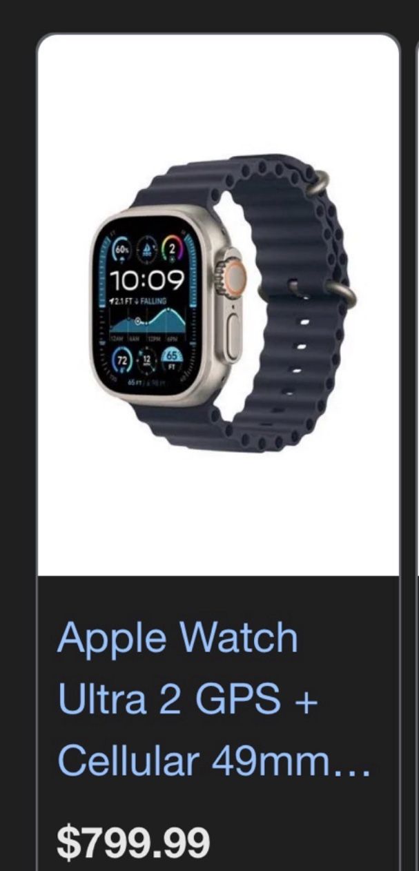 Apple Watch Ultra 49mm Black Ti Black Ocean Band