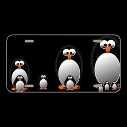 License Plate Novelty Car Front Penguin Graphic Draw Penguin Penguin