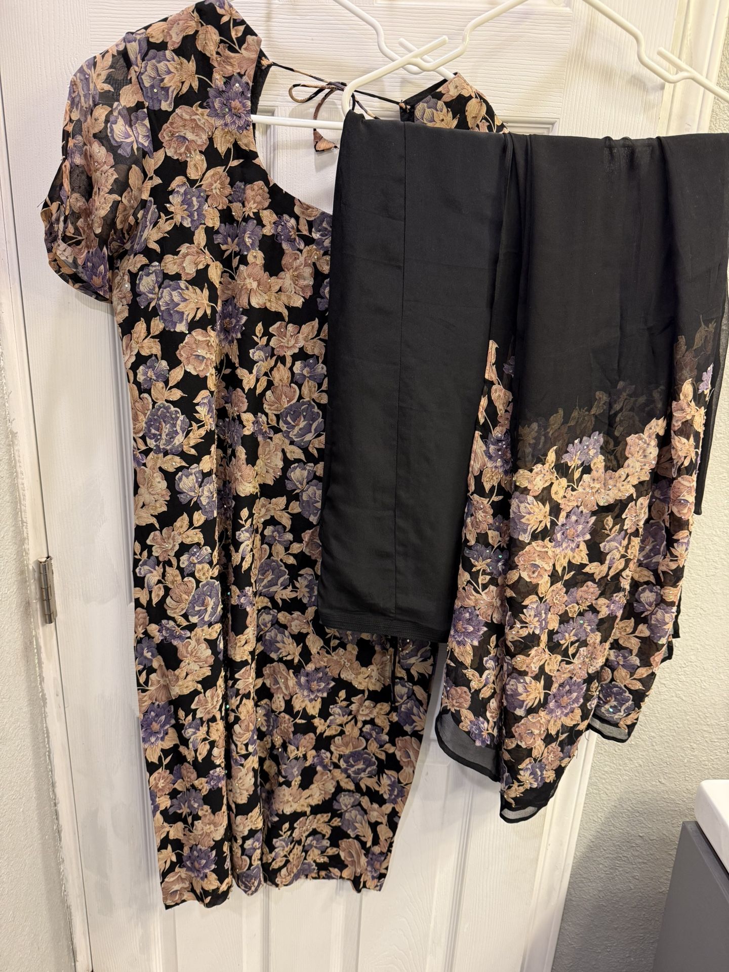 Indian Punjabi Pakistani 3 Pc Chiffon Salwar Suit