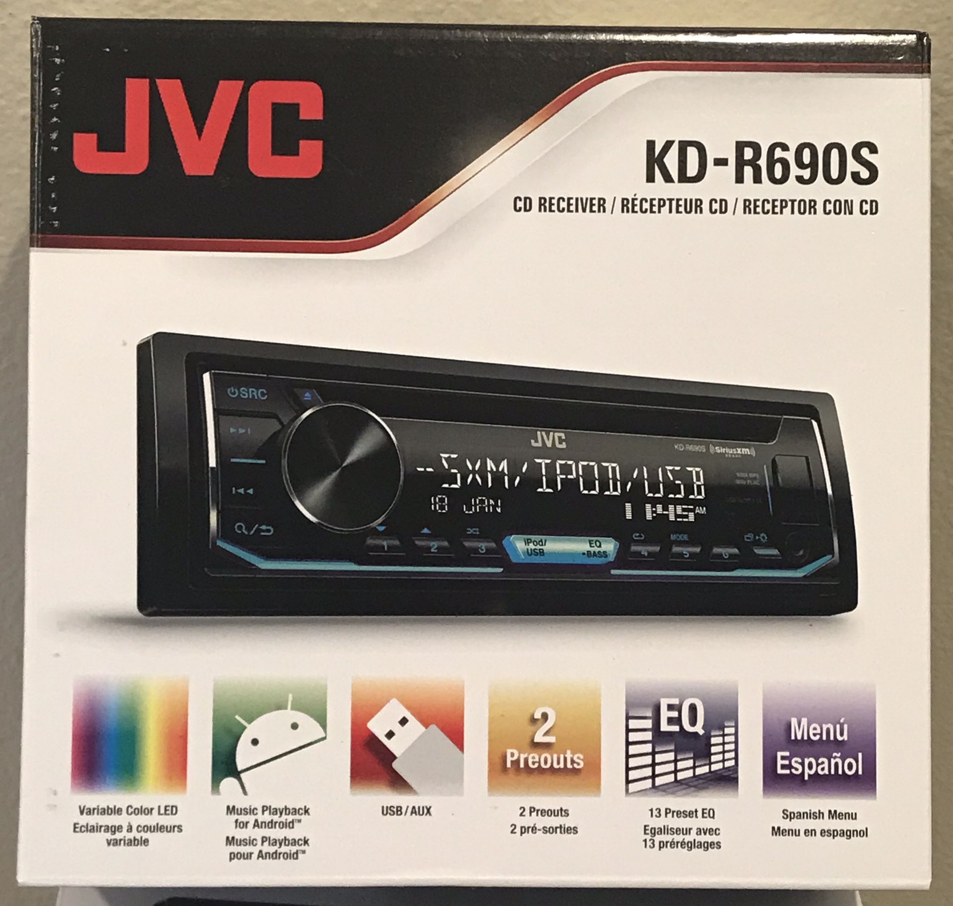 New JVC 200 Watts Car Audio CD/MP3/USB/AUX/Pandora/Sirius XM Ready Car Stereo Receiver 🔊🔥