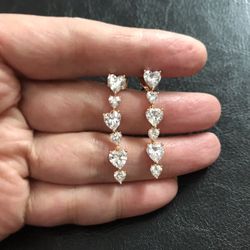  Gold Plated Heart ❤️ Earrings 