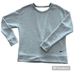 Nike Dr-Fit Womens Cut Out Back Long Sleeve Activewear Sweatshirt Sz XS