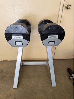 MX55 Dumbbells and Stand (Silver)