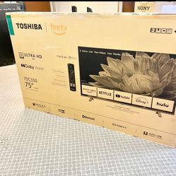75 Toshiba Smart 4k HDTV In Box 6 Month Warranty. Free Delivery 