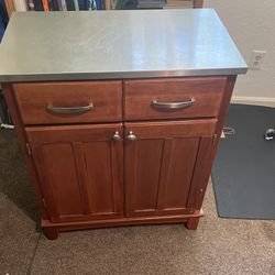 Liquor Cabinet With SS Top And 2 Drawers