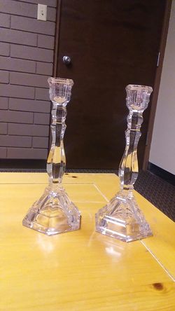 Tiffany & Co. Crystal candle holders