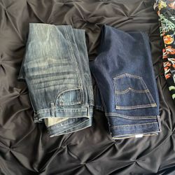WRANGLER & LEVI JEANS Both Pairs For 50$ I WANT SOLD ASAP. 
