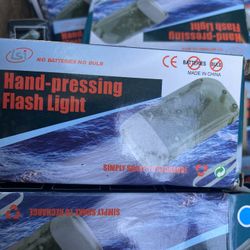 Camping Hand Crank Flashlight  LED Dynamo Handpress Powerful Emergency Light 
