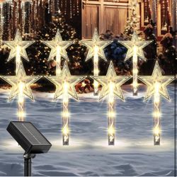 8 Pack Solar Christmas Stake Lights with 8 Modes，brand New 
