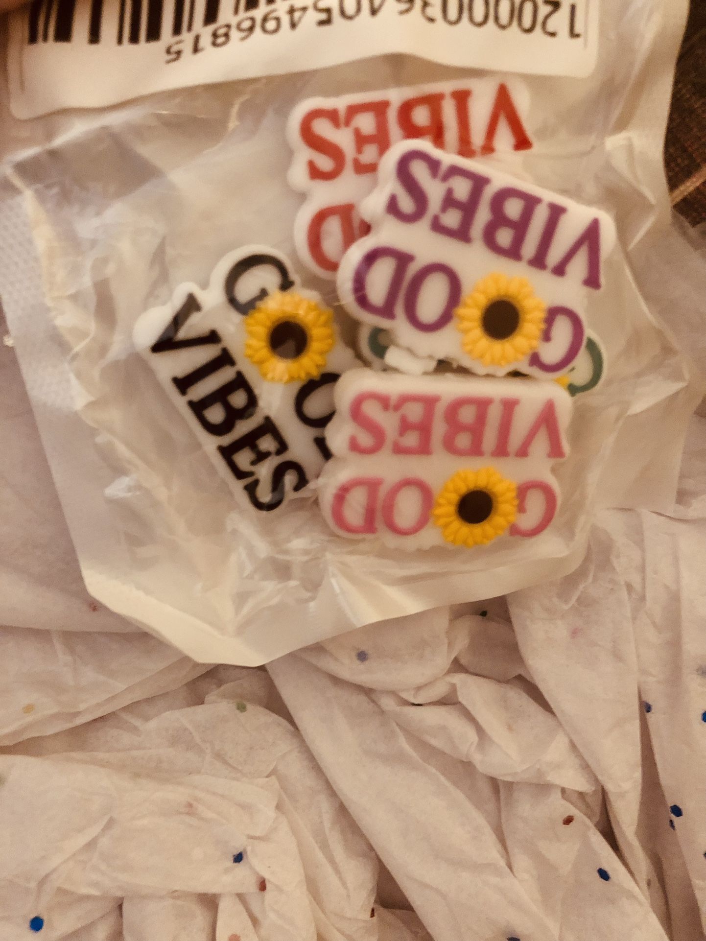 “Good Vibes” Silicone Focal Beads