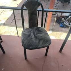 5 Vintage Black Tubular Chairs