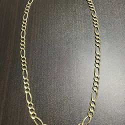 10K Gold Figaro Chain 24 Inches Long 