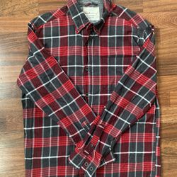 Weatherproof Vintage Men's Long Sleeve Shirt Lightweight Plaid Flannel size M 