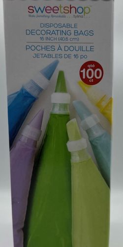 The Sweetshop 16-inch disposable 100 count decorating bags