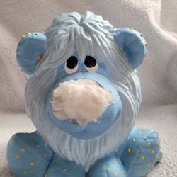 Vintage 80s Walt Disney Fluppy Dogs Kenner Blue Brave Flup Puppy Dog Piggy Bank