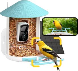 NETVUE by Birdfy Smart Bird Feeder with Camera – AI Identifies Birds Species 2MP Night Vision & App Alerts, 2.4Ghz Wi-Fi Connect IP65 Weatherproof Bir