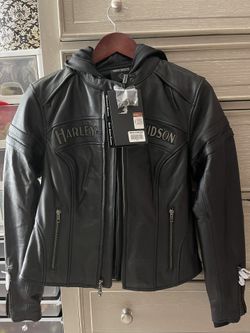 Woman Leather Jacket Size Small And include The Black  Hoodie 