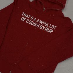 Red Awful Lotta Cough Syrup Zip Up