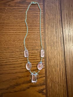 Sterling Necklace with Pink Stones
