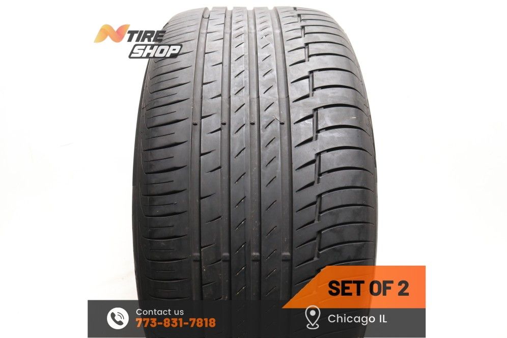Set of 2 Used  7/32  Summer  325/40R22  114Y  Continental  PremiumContact 6 MO-S Conti Silent