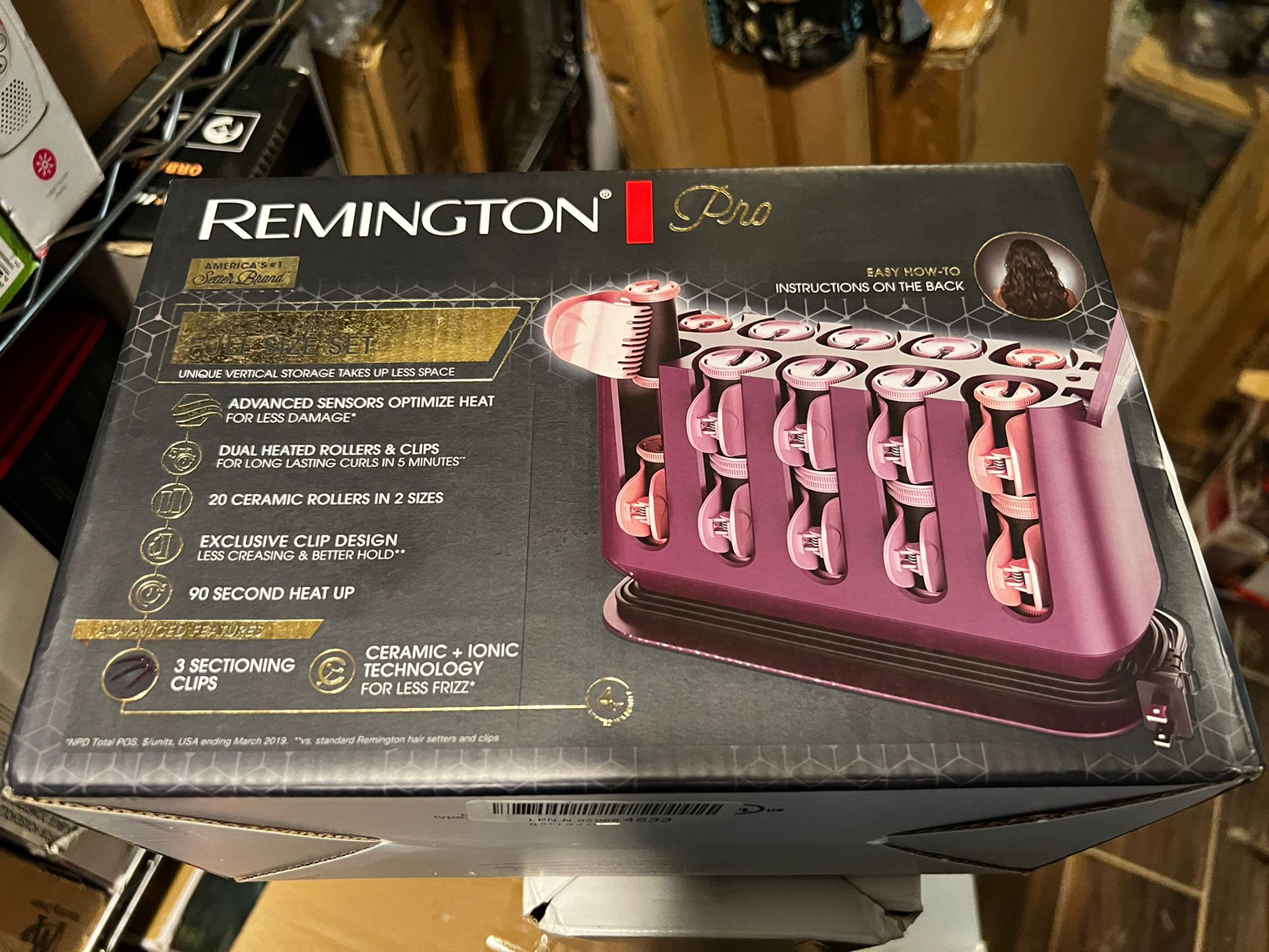 Remington H9100S Pro Hair Setter with Thermaluxe Advanced Thermal Technology Electric Hot Rollers 11 ¼", Purple, 1 Count