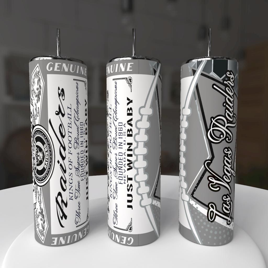 Las Vegas Raiders Football Tumbler