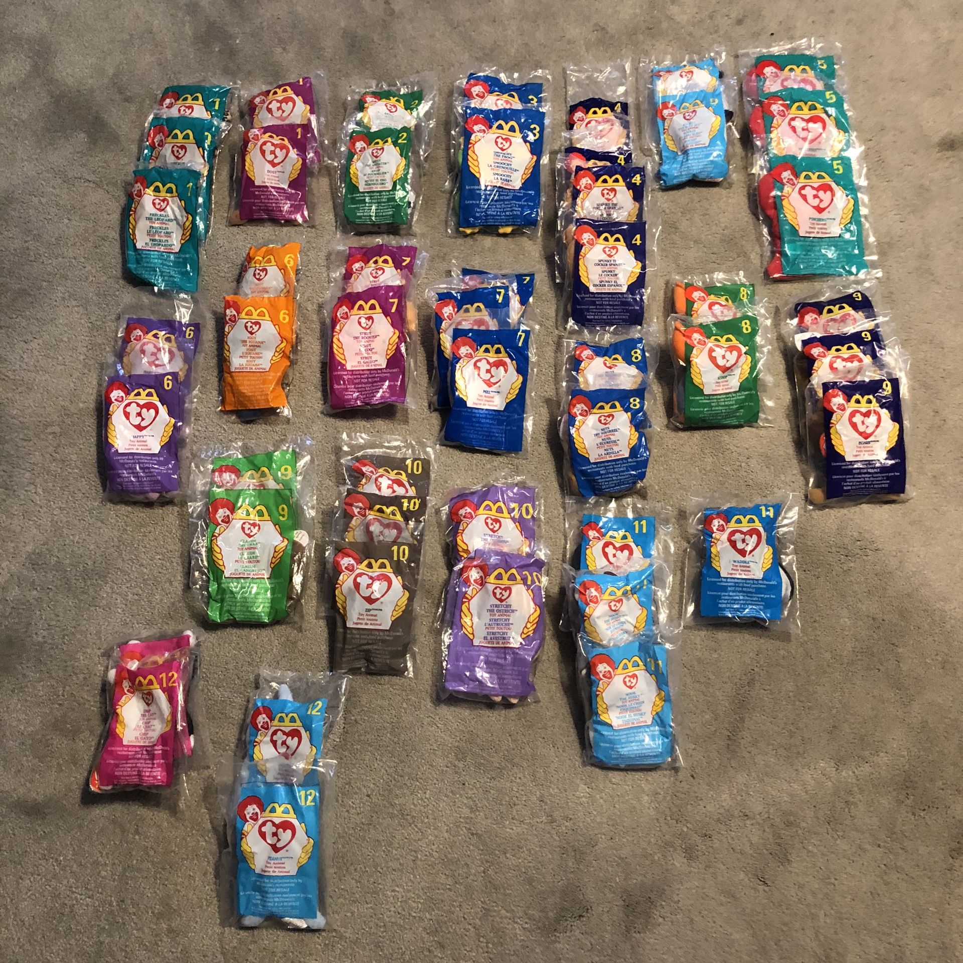 MacDonald’s Teanie Beanie Babies Lot of 47
